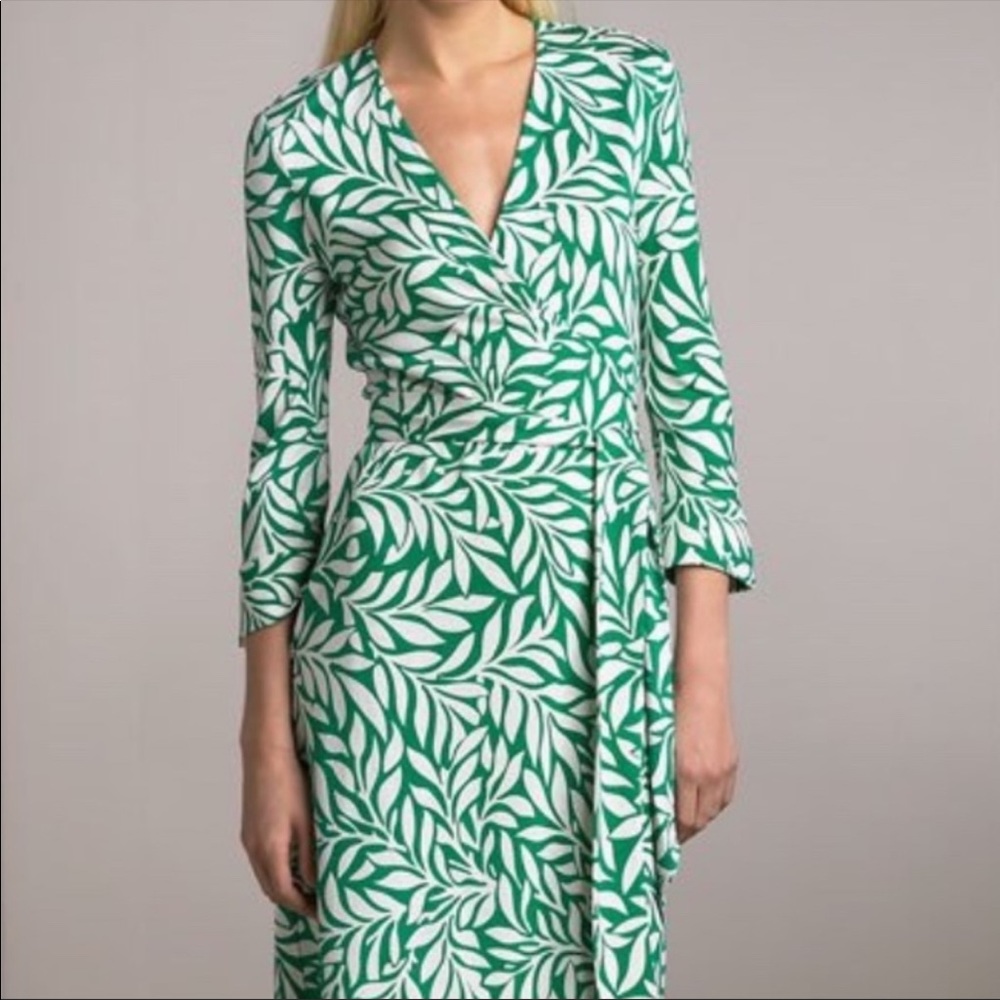 DVF Vintage Laurel Leaf wrap dress